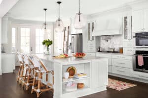 Nice looking modern white kitchen with home warranty coverage
