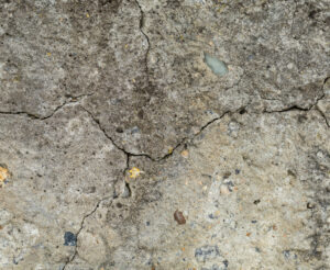 Foundation with a crack.