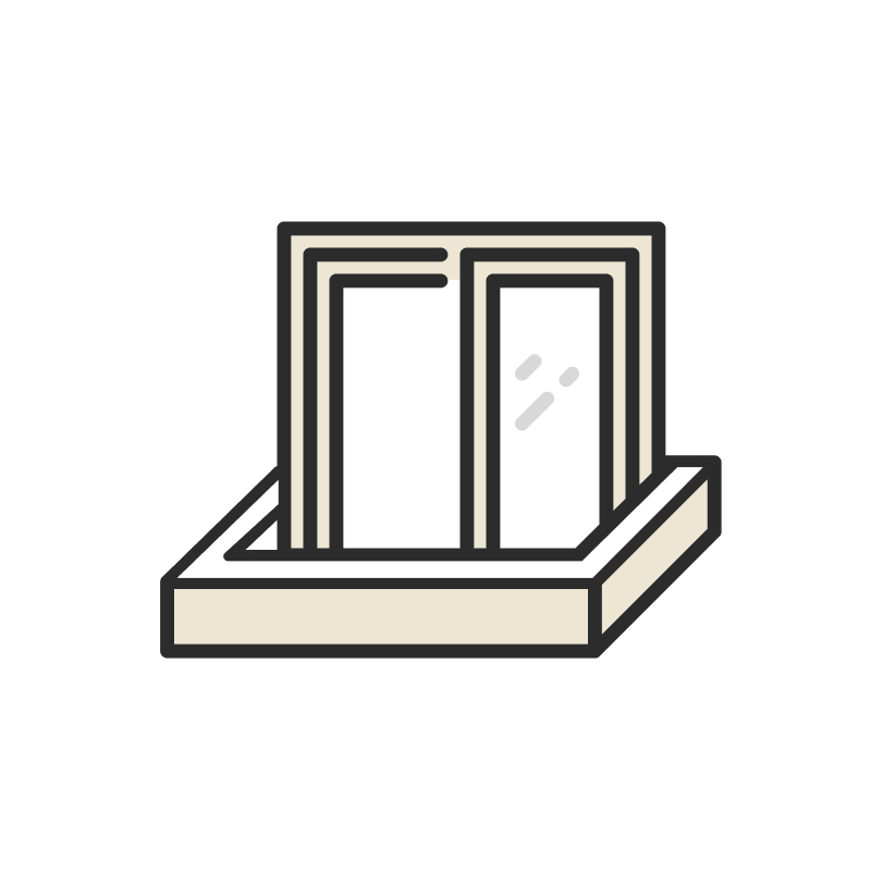 Egress window illustration.