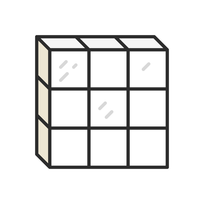 Glass block window illustration.