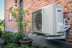 heat pump outside of a house