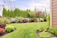 Landscaping-iStock-498015683.0 A landscaped yard with multiple gardens and trees.