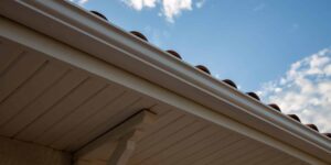 House with seamless K-style gutters.