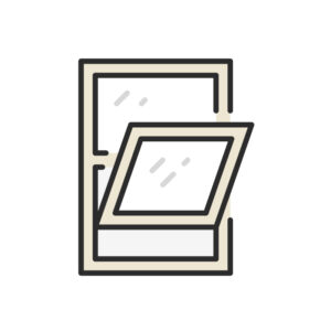 Single-hung window illustration.